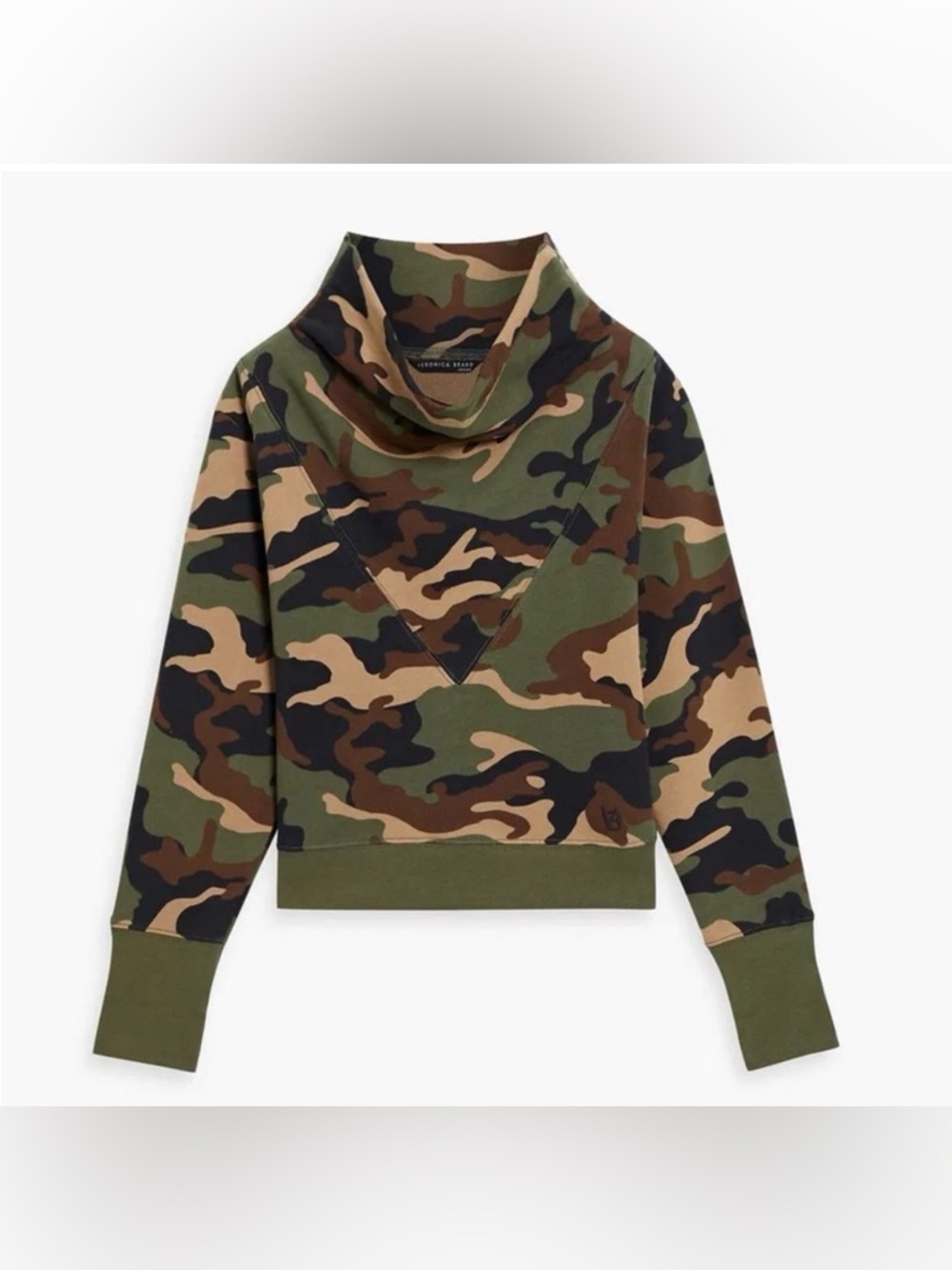 Veronica Beard • Everly Camo Cowl Neck Sweatshirt